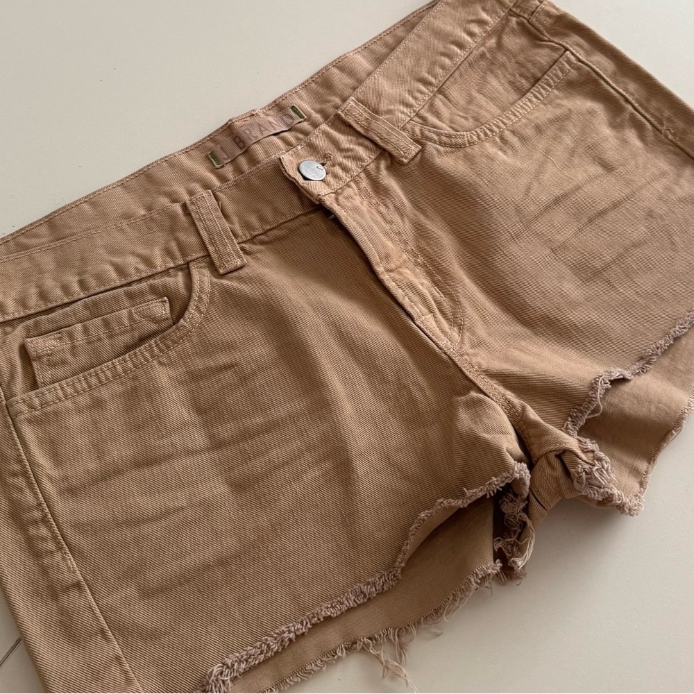J Brand Cut-Off Jean Denim Shorts Mustard Yellow Tan Casual 29 - Picture 4 of 7